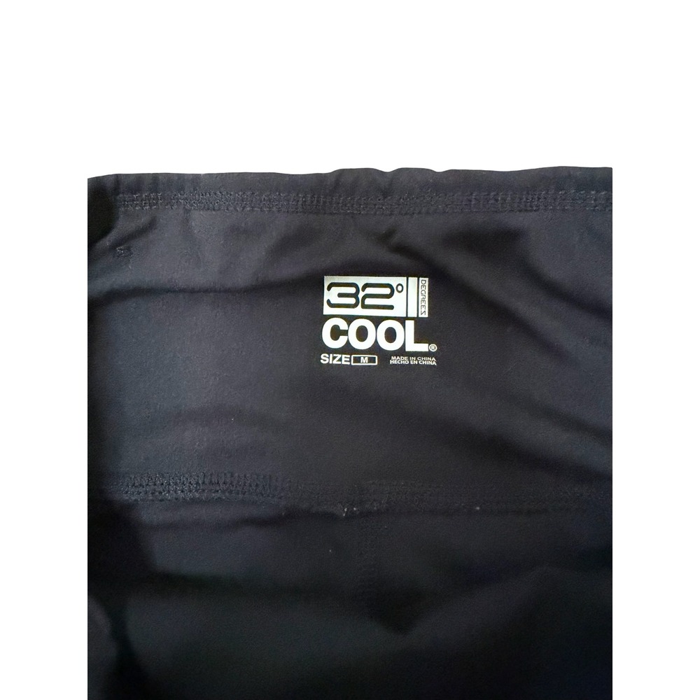 32 Degrees Cool Womens Black Cropped Leggings High Waist Side Pocket Capri Med - Picture 2 of 3